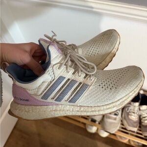 Adidas Women's Ultraboost Sneakers in Cream and Pink